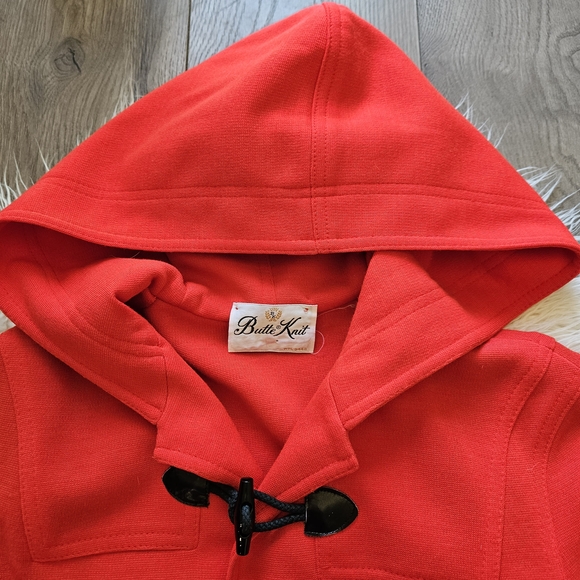 Red Toggle Coat - Picture 7 of 8